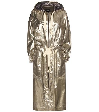 Isabel Marant Namil Metallic Silk-blend Coat