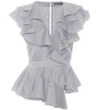 Alexander Mcqueen Ruffled Poplin Top