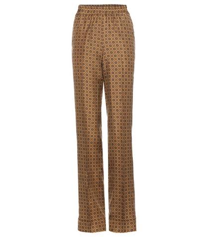 Michael Kors Collection Printed Silk Trousers