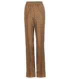 Michael Kors Collection Printed Silk Trousers