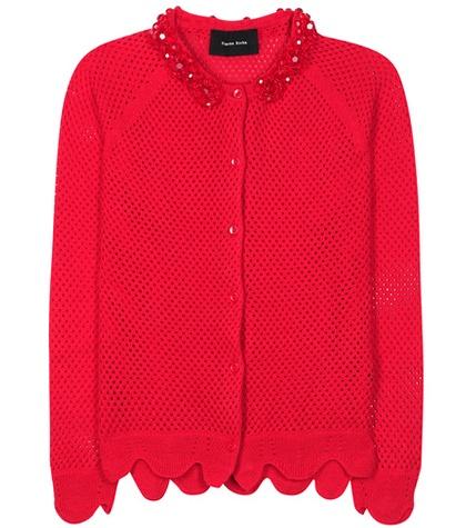 Mother Merino, Silk And Cashmere-blend Open Knit Embellished Cardigan