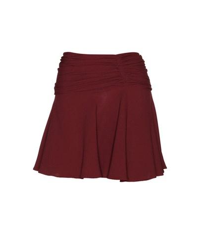 Closed Ruched Crepe Mini Skirt