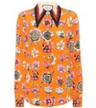 Gucci Floral-printed Silk Blouse