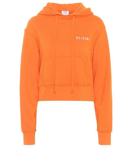 Re/done Reverse Weave Cotton Hoodie