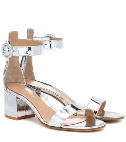 Gianvito Rossi Versilia 60 Metallic Leather Sandals