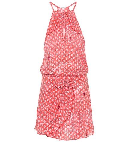 Poupette St Barth Diamond-print Blouson Dress