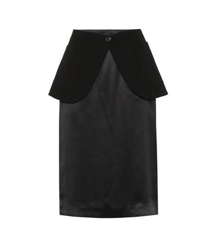 Maison Margiela Wool And Satin Skirt