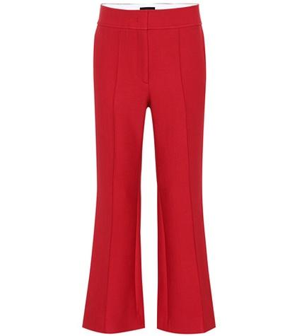 Joseph Wool-blend High-rise Flared Pants