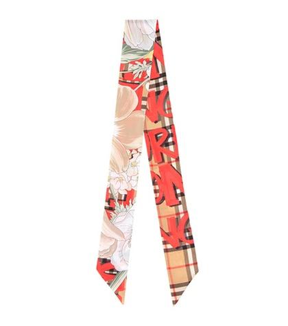 Burberry Graffiti Vintage Check Silk Scarf