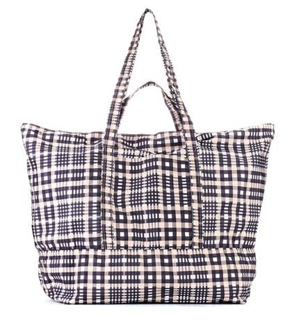 Ganni Fairmont Checked Tote