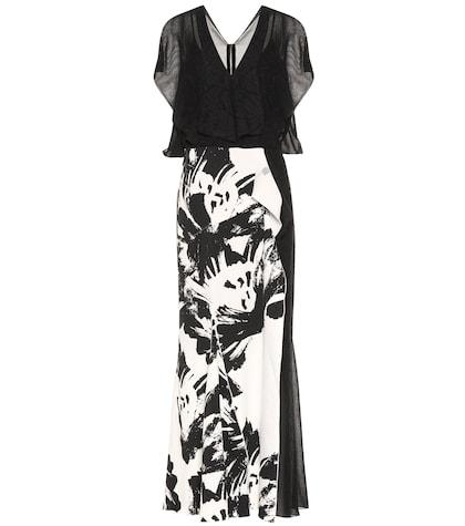 Roland Mouret Printed Cotton-blend Maxi Dress