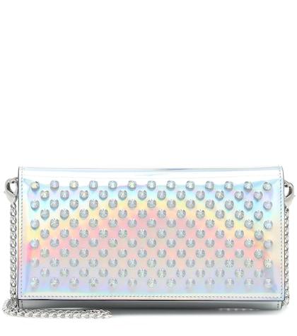 Christian Louboutin Boudoir Metallic Leather Clutch
