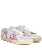 Fendi Court Classic Sl/06 Sea, Sex & Sun Embellished Leather Sneakers