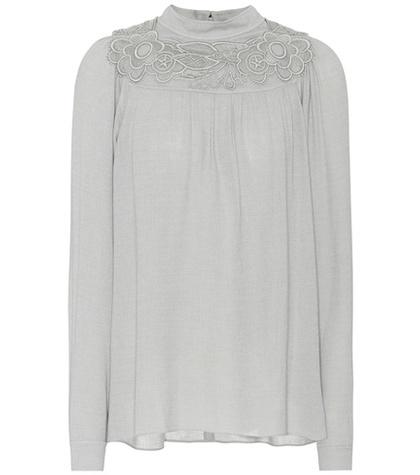 Chlo Embroidered Long-sleeved Top