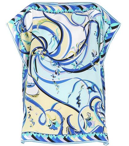 Emilio Pucci Beach Printed Silk Top