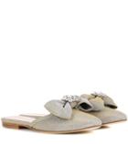 Oscar De La Renta Embellished Slippers