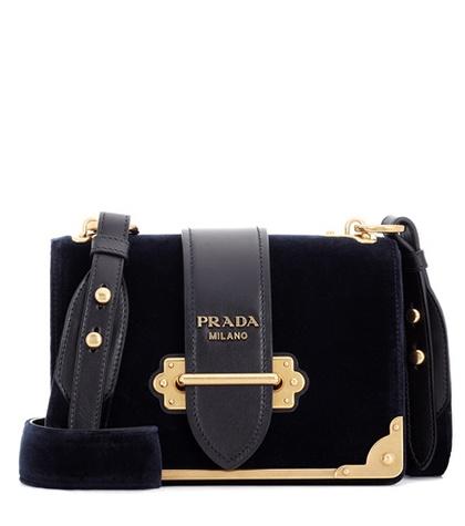 Prada Cahier Leather Velvet Bag