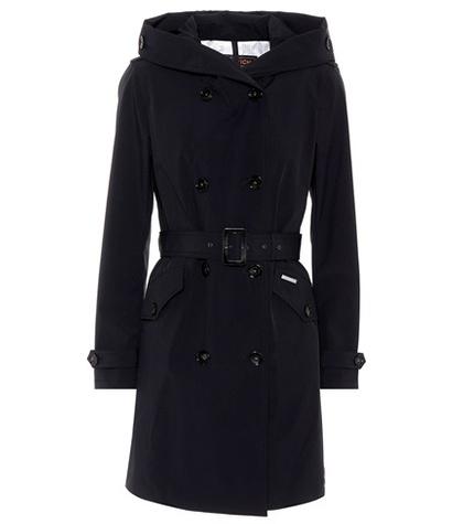 Woolrich Hooded Double-breasted Trench Coat