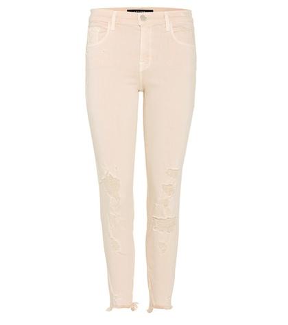 J Brand Cropped Distressed Jeans