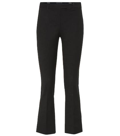 S Max Mara Umanita Cropped Stretch-twill Pants