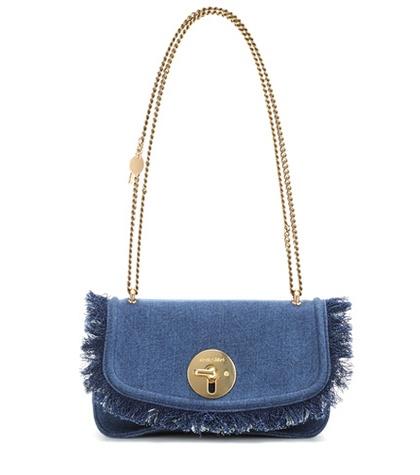 Bottega Veneta Lois Medium Denim Shoulder Bag