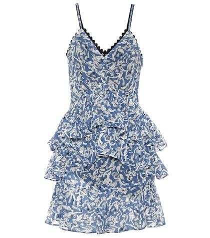 Carrera Ruffled Printed Minidress
