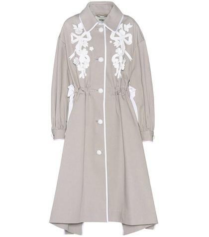 Burberry Leather-embellished Cotton Coat
