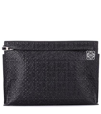 Loewe T Pouch Leather Clutch