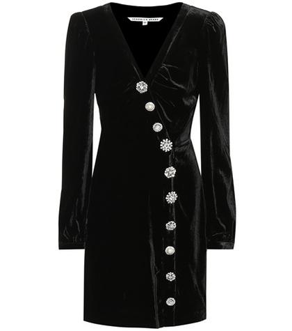 Veronica Beard Wynne Velvet Mini-dress