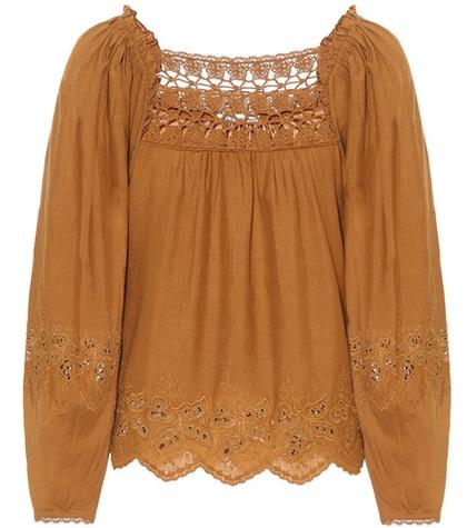Ulla Johnson Gilda Cotton And Linen Top