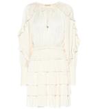 Ulla Johnson Soraya Pleated Satin Minidress