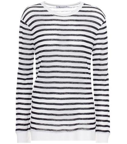 T By Alexander Wang Striped Long-sleeve Top