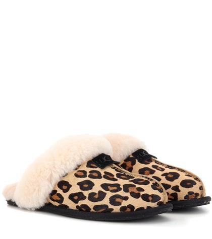 Dolce & Gabbana Scuffette Ii Shearling-lined Calf Hair Slippers