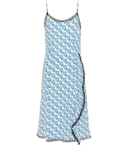 Miu Miu Printed Silk Slip Dress