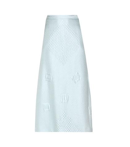 Redvalentino Mono Jacquard Midi Skirt