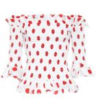 Caroline Constas Exclusive To Mytheresa – Calida Polka-dot Stretch Cotton Top