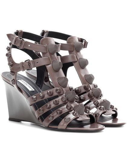 Marni Arena Leather Wedge Sandals