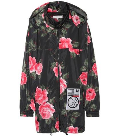 Maison Margiela Floral-printed Hooded Jacket