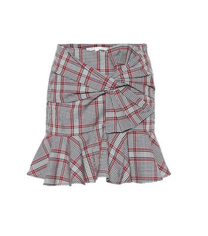 Veronica Beard Picnic Plaid Miniskirt