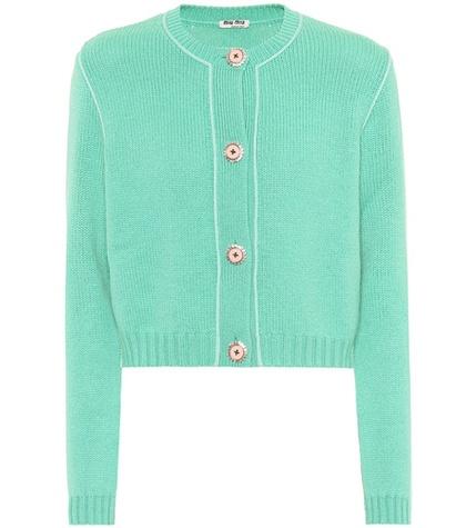 Re/done Embellished Cashmere Cardigan