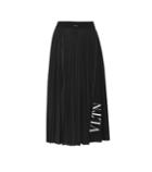 Valentino Vltn Pleated Jersey Skirt