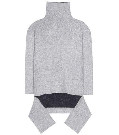 Balenciaga Oversized Metallic Turtleneck Sweater
