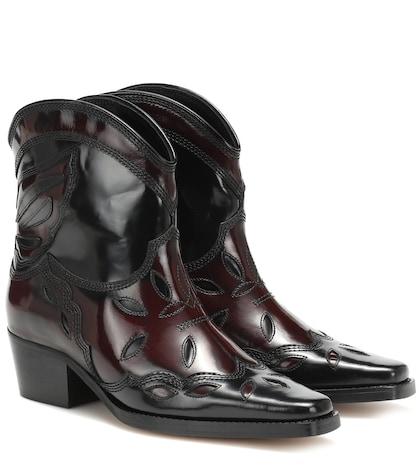 Veronica Beard Exclusive To Mytheresa – Low Texas Leather Ankle Boots