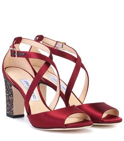 Jimmy Choo Carrie 85 Satin Sandals