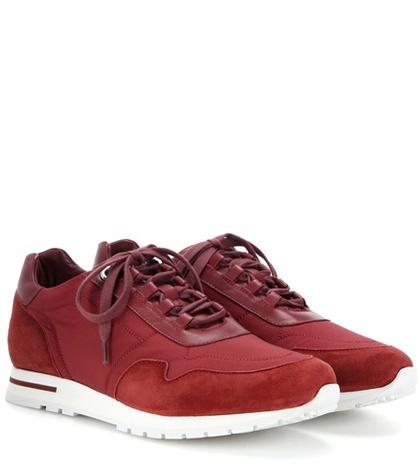 Loro Piana My Wind Suede And Fabric Sneakers