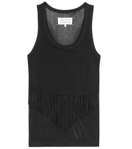 Acne Studios Fringed Cotton Mesh Tank Top