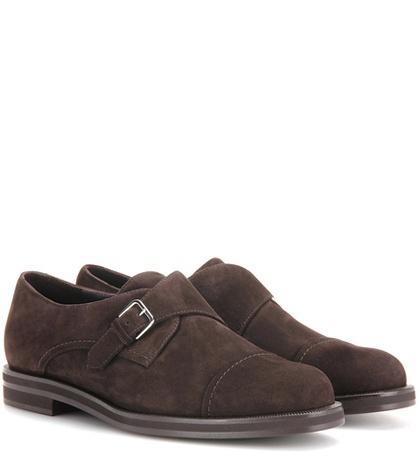 Loro Piana Meryl Suede Monk Shoes