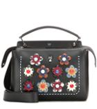 Fendi Dotcom Embellished Leather Shoulder Bag