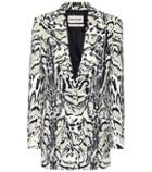 Roberto Cavalli Printed Crêpe Blazer