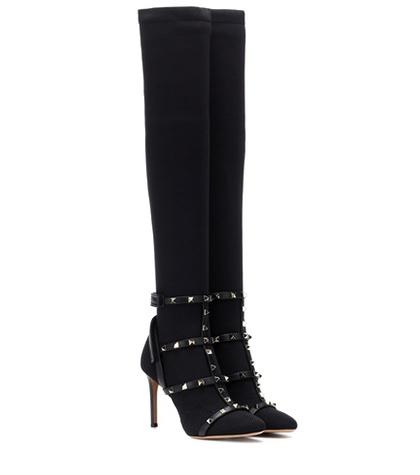 Miu Miu Valentino Garavani Rockstud Bodytech Over-the-knee Boots
